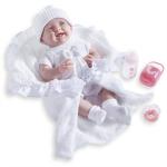JC Toys/Berenguer - La Newborn - Deluxe La Newborn Soft Body Baby Doll, 7- Piece Premium White Gift Set 15.5-Inch, Designed by Berenguer Boutique– Made in Spain
